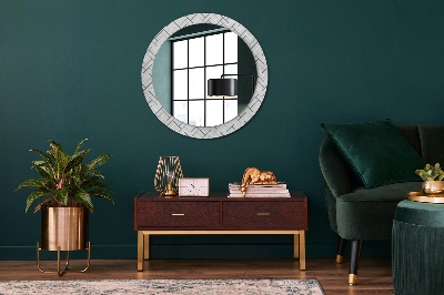 Round mirror decor Herringbone