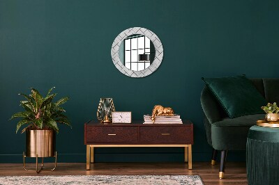 Round mirror decor Herringbone