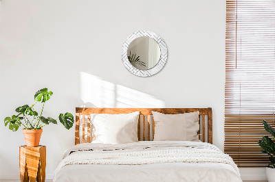 Round mirror decor Herringbone