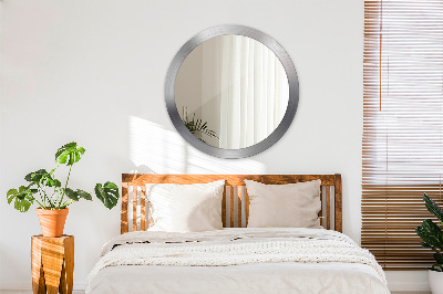 Round mirror decor Shining steel