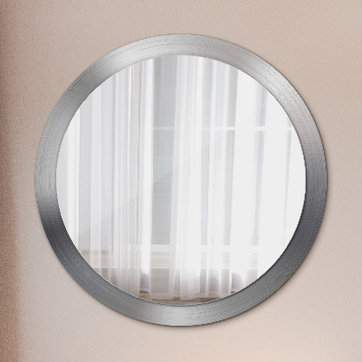 Round mirror decor Shining steel