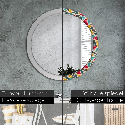 Round mirror decor Retro composition