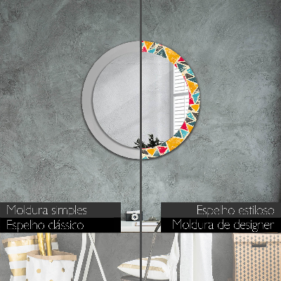 Round mirror decor Retro composition