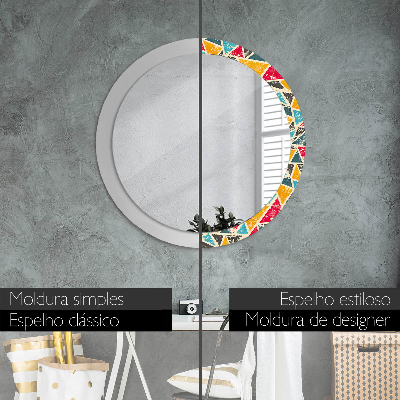 Round mirror decor Retro composition