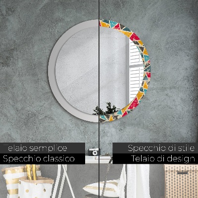 Round mirror decor Retro composition