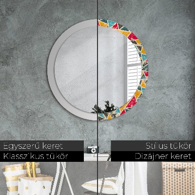 Round mirror decor Retro composition