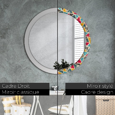 Round mirror decor Retro composition