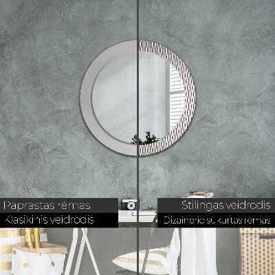 Round mirror decor Geometric dots pattern