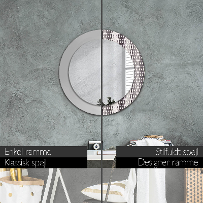 Round mirror decor Geometric dots pattern