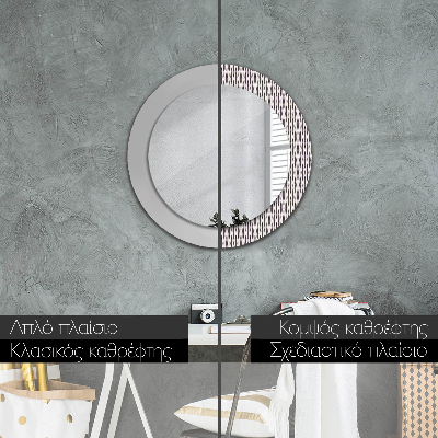 Round mirror decor Geometric dots pattern