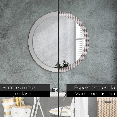 Round mirror decor Geometric dots pattern