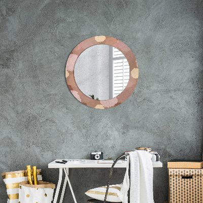 Round decorative wall mirror Roses composition