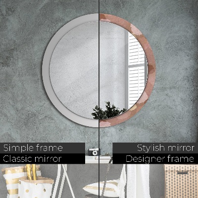 Round decorative wall mirror Roses composition