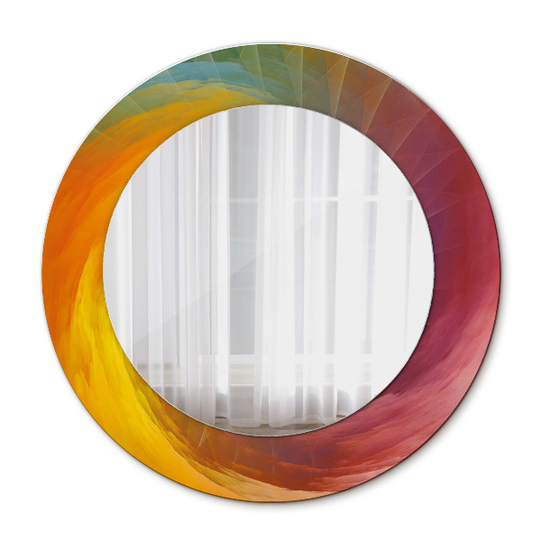 Round decorative wall mirror Hypnotic spiral