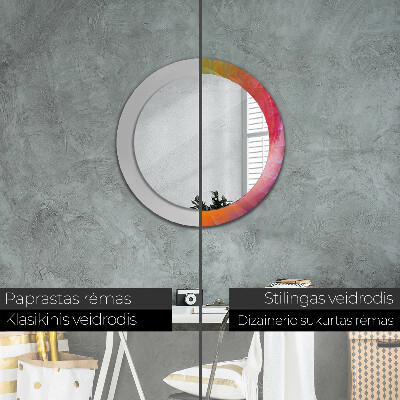 Round decorative wall mirror Hypnotic spiral