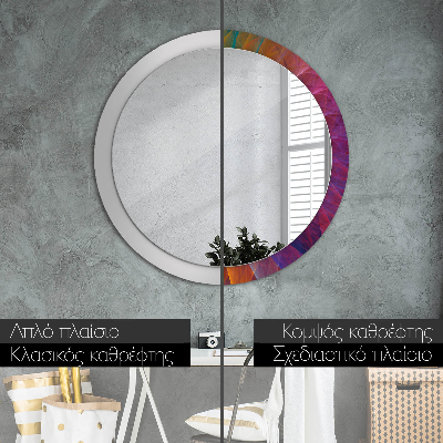 Round decorative wall mirror Hypnotic spiral