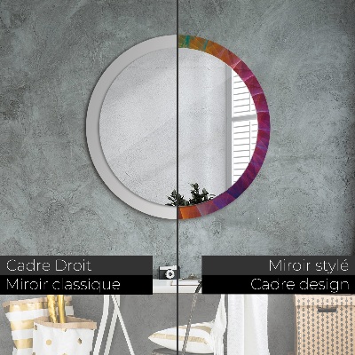 Round decorative wall mirror Hypnotic spiral