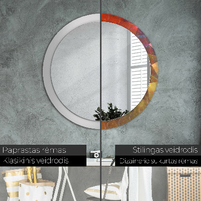 Round decorative wall mirror Spiral abstract