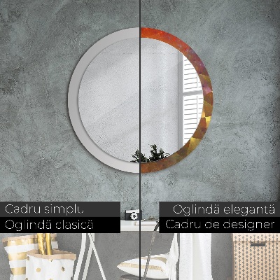 Round decorative wall mirror Spiral abstract