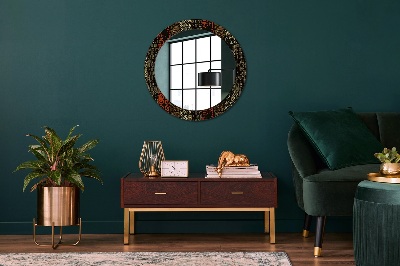 Round decorative wall mirror Grunge abstract pattern