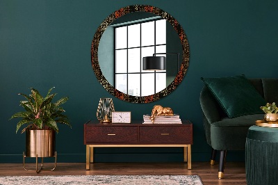 Round decorative wall mirror Grunge abstract pattern