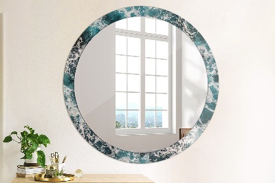 Round decorative wall mirror Stormy sea