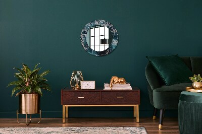 Round decorative wall mirror Stormy sea