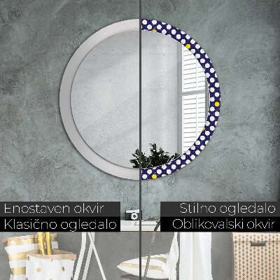 Round decorative wall mirror Retro dots