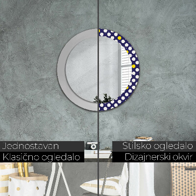 Round decorative wall mirror Retro dots