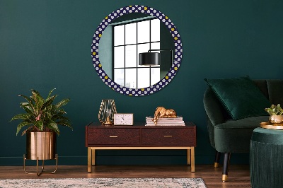 Round decorative wall mirror Retro dots