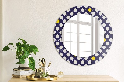 Round decorative wall mirror Retro dots