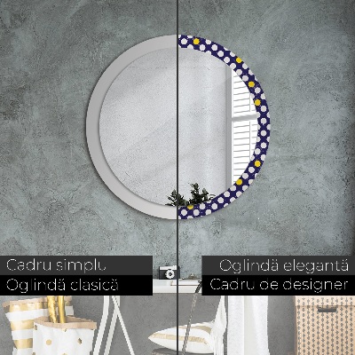 Round decorative wall mirror Retro dots