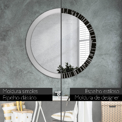 Round mirror decor Radial composition