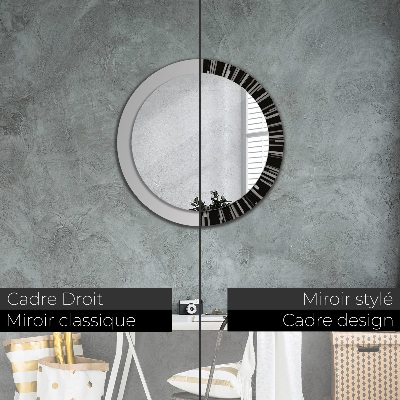 Round mirror decor Radial composition