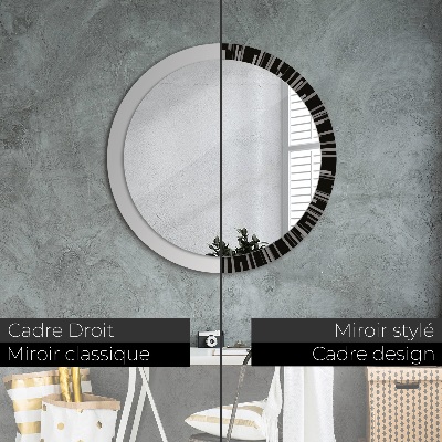 Round mirror decor Radial composition