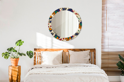 Round mirror decor Pop art style