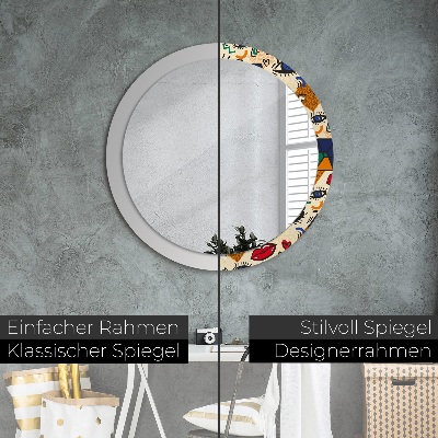 Round mirror decor Pop art style