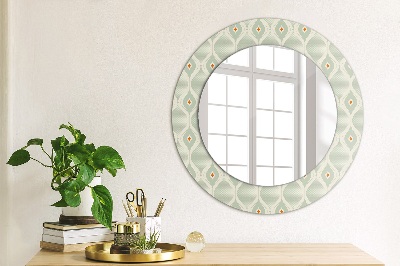 Round decorative wall mirror Light vintage pattern