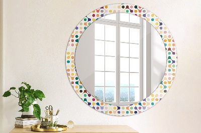 Round decorative wall mirror Multicolor seamless