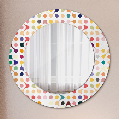 Round decorative wall mirror Multicolor seamless