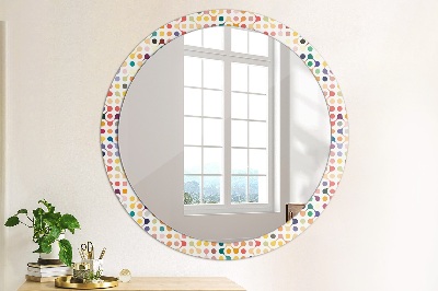 Round decorative wall mirror Multicolor seamless