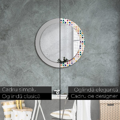 Round decorative wall mirror Multicolor seamless