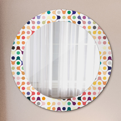 Round decorative wall mirror Multicolor seamless