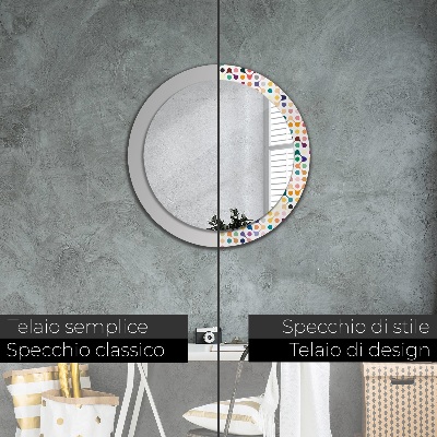 Round decorative wall mirror Multicolor seamless