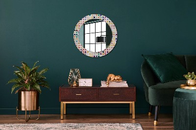 Round decorative wall mirror Multicolor seamless