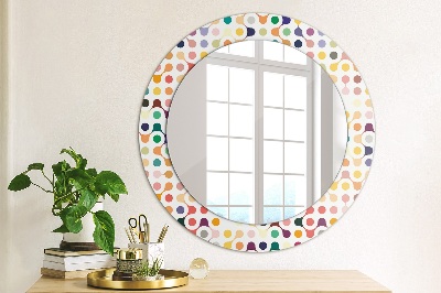 Round decorative wall mirror Multicolor seamless