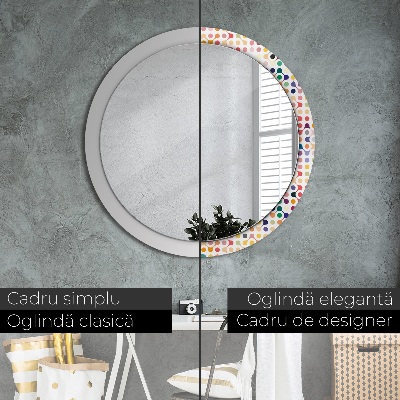 Round decorative wall mirror Multicolor seamless