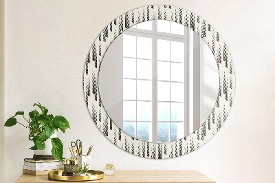 Round decorative wall mirror Stripes pattern