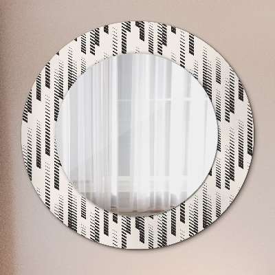 Round decorative wall mirror Stripes pattern