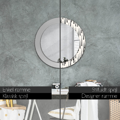 Round decorative wall mirror Stripes pattern